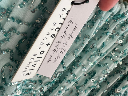NWT Alice + Olivia Blue Sequin Mini Dress, size xs