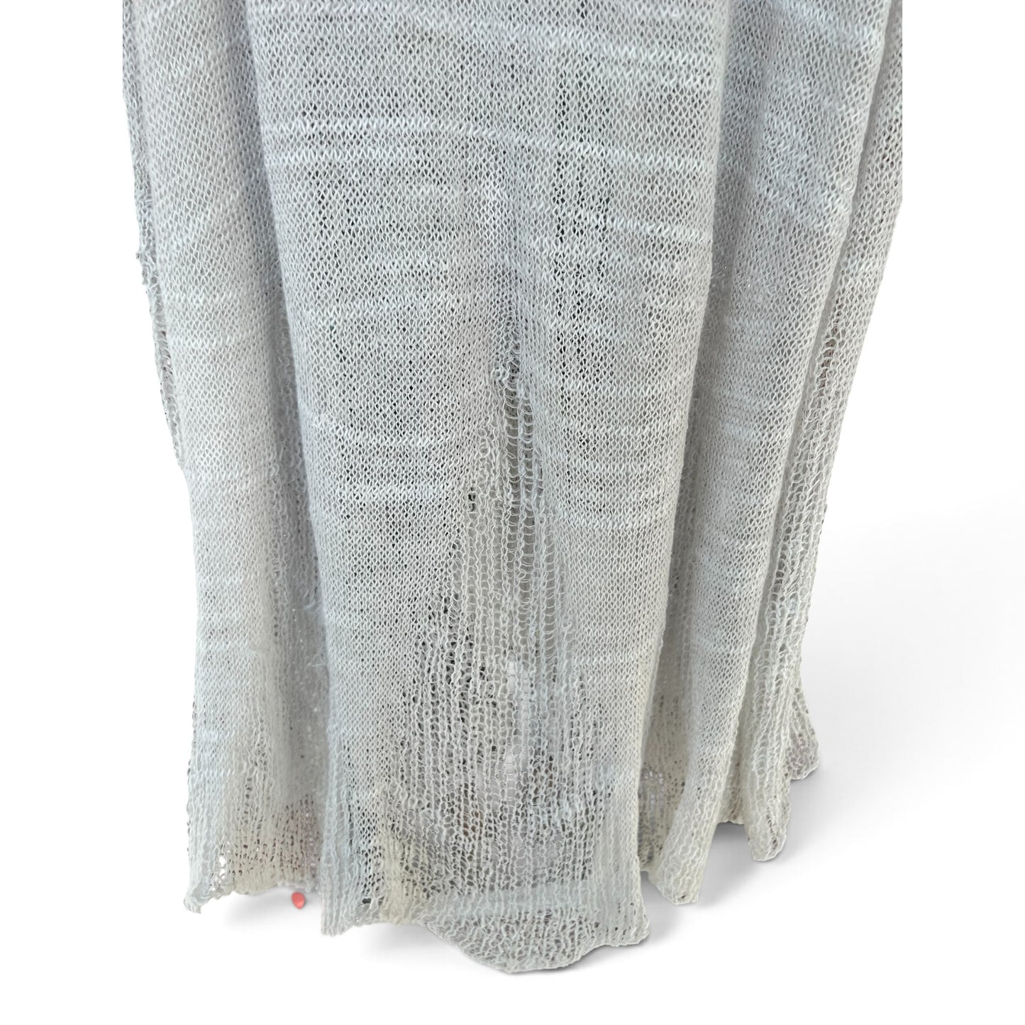NWOT Free People Boho Open Knit Lace Fairy Tunic Dress White, Size Large