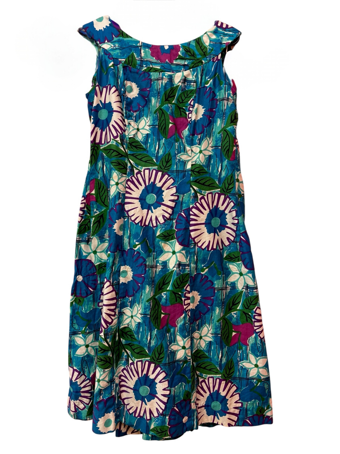 1960s Vintage Flower Print Dress, size s