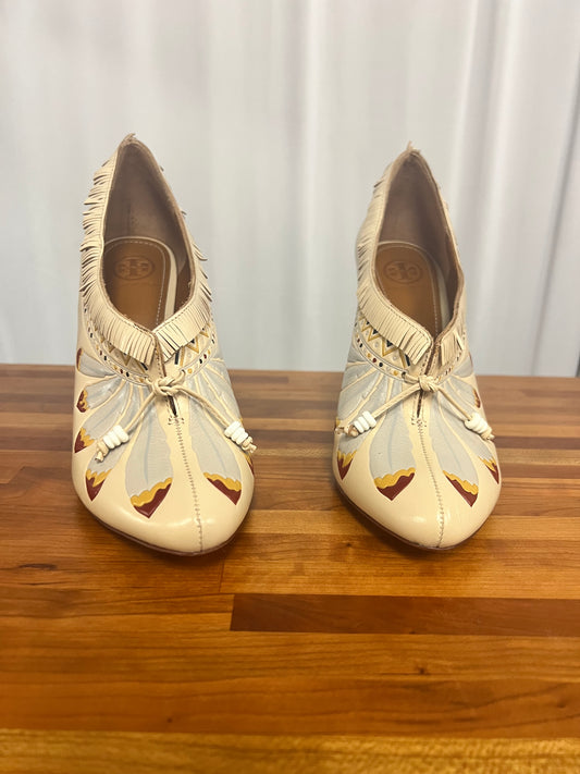 Tory Burch Feather Yuma Heels size 7.5