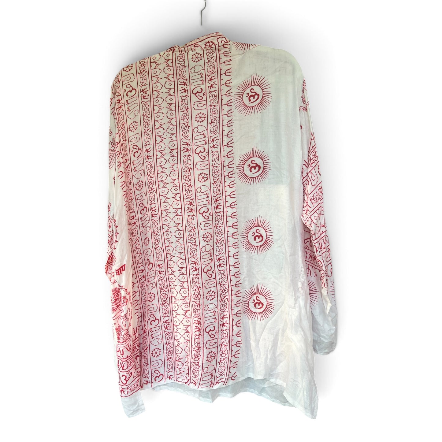 Boho Tunic Top / Dress Ramnami Lord Shiva Yoga Kurta, Size XL