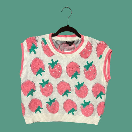Strawberry Sweater Vest size s/m