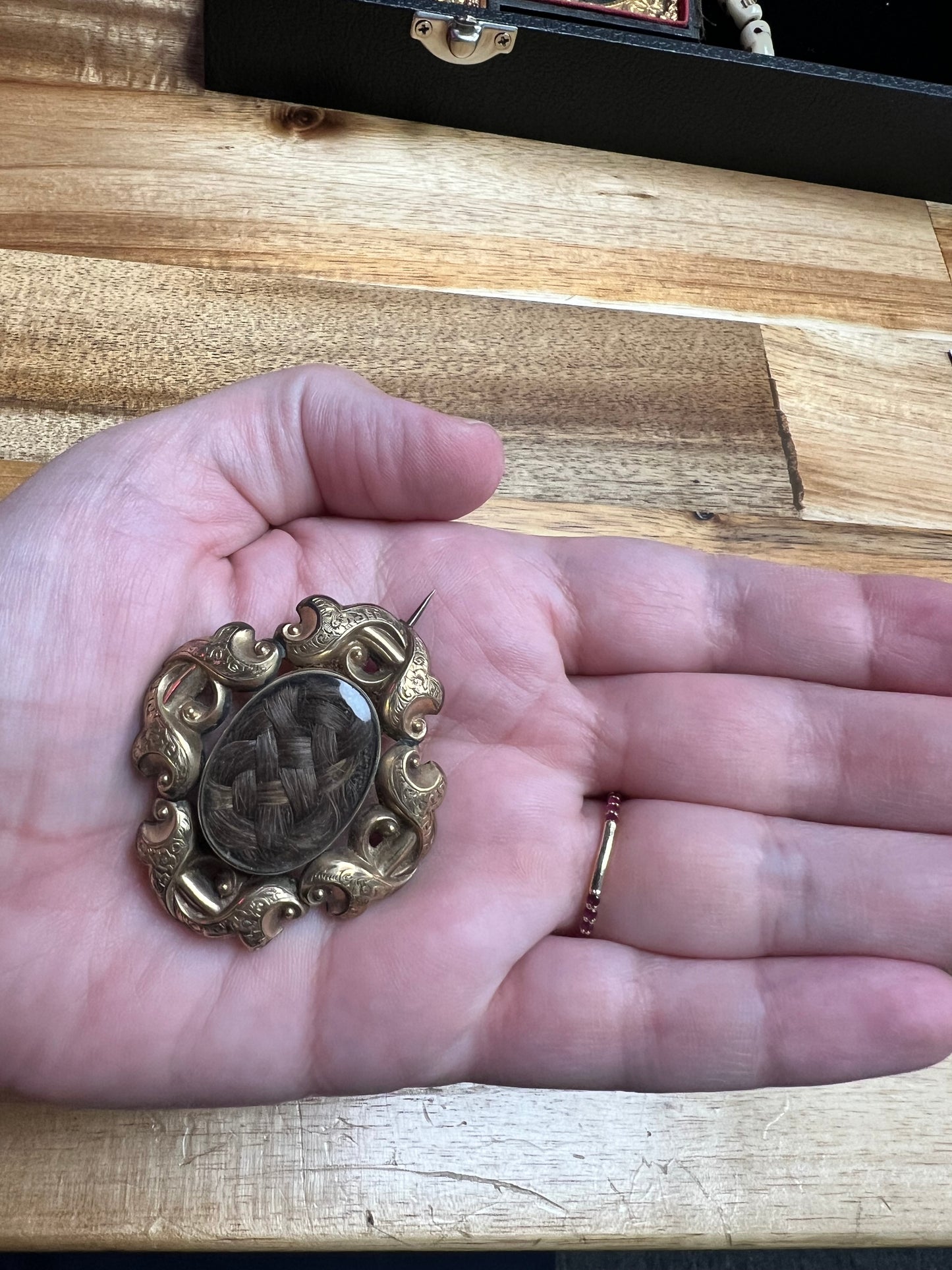 Antique Mourning Brooch