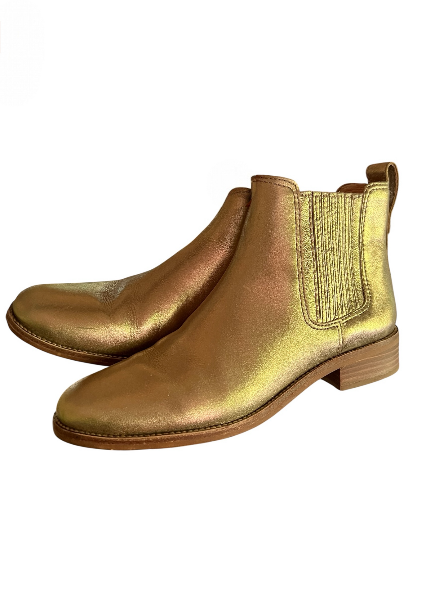 Madewell Gold Booties, size 6.5