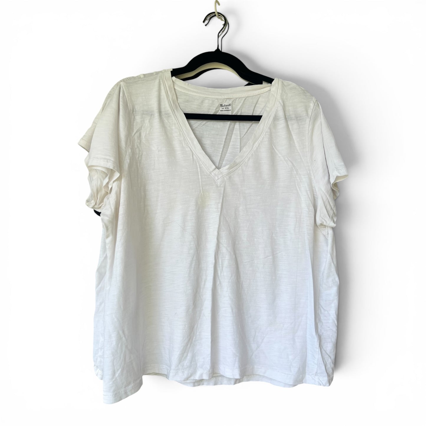 Bundle of 4 Madewell V-Neck T-shirts, Well-Loved, White & Black, XXL