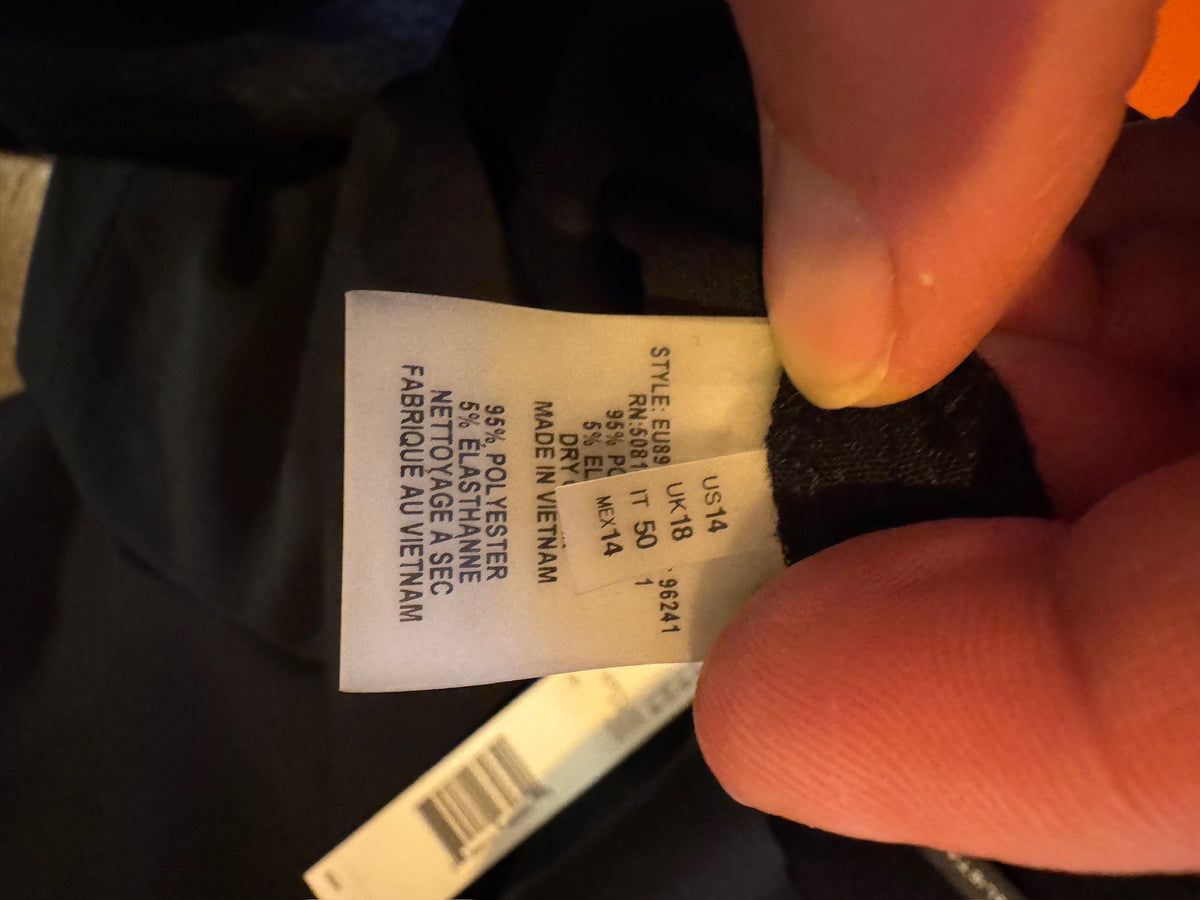 NWT Elie Tahari Juliette Black Dress Pants, Classic Black Trousers, Size 14