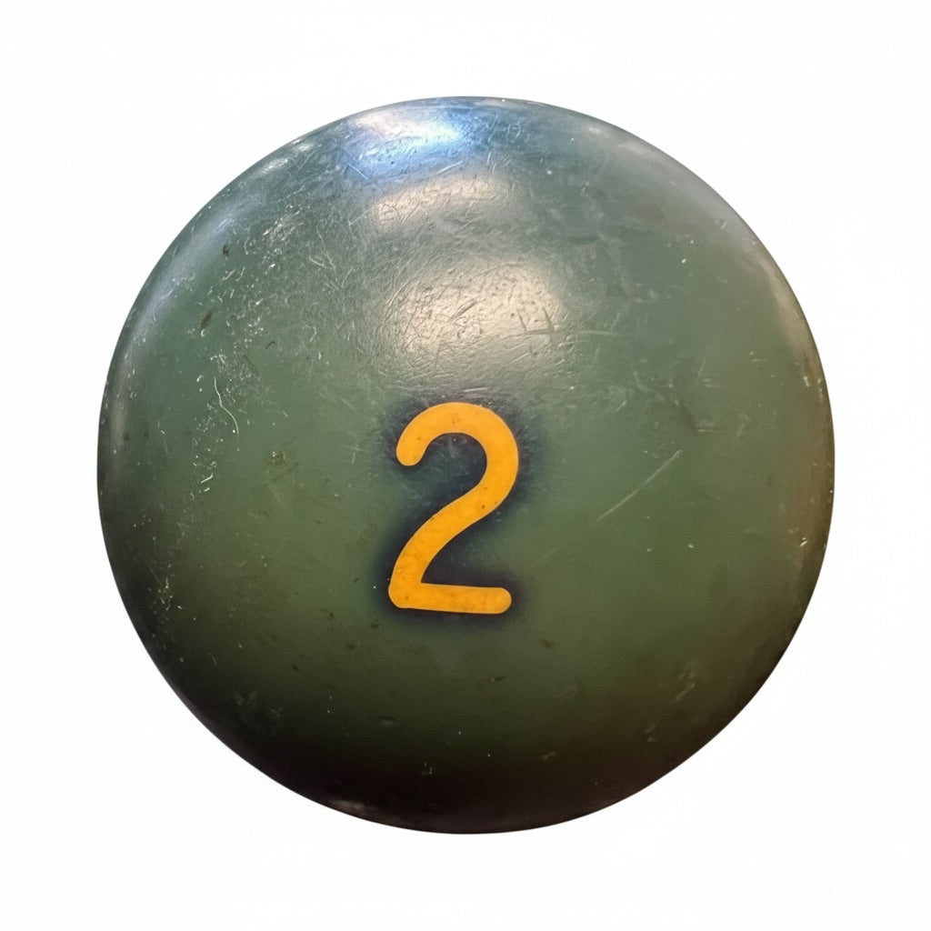 Lucky Vintage Billiard Ball With Clear Lucite Display Stand (Single)