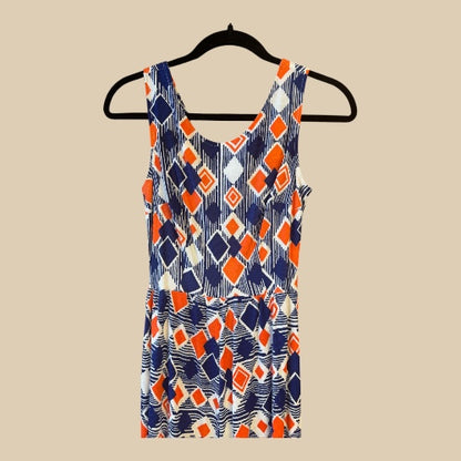 Vintage 60’s Mod Print Wide Leg Jumpsuit, size m