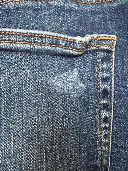 Loft Jeans, Artistically Mended Knee, Skinny With Ankle Vents, Size 27/4