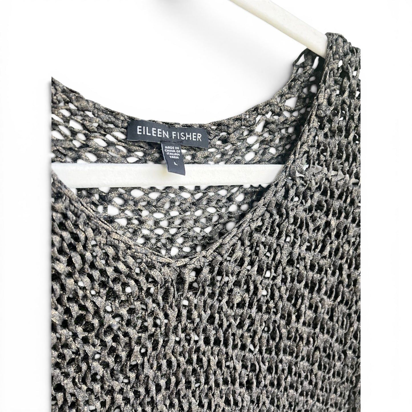 Eileen Fisher Loose Knit Italian Yarn Sweater, size large