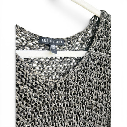 Eileen Fisher Loose Knit Italian Yarn Sweater, size large
