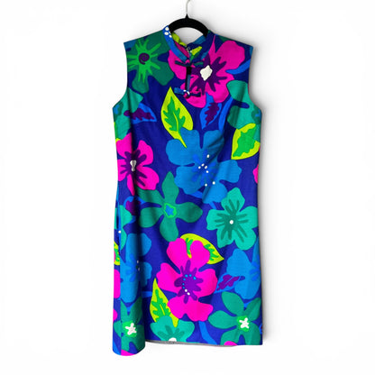 Vintage 60s Liberty House by Sydney Hawaiian Shift Dress, Size S