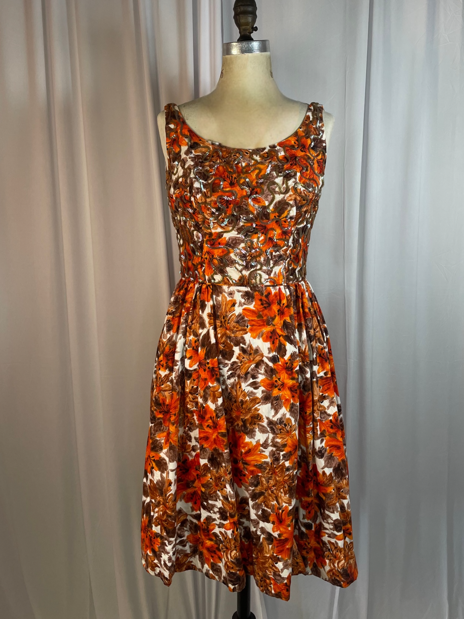 Vintage 1950s Floral Cocktail Dress, size xs – Dirty Work Vintage