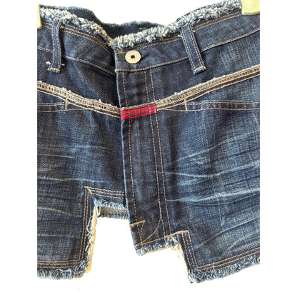 Marithé et François Girbaud Vintage Denim 90s/Y2K Micro Mini Skirt, size 4