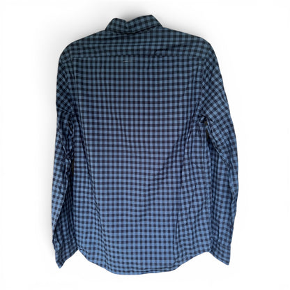 Vintage H&M Button Up Blue and Black Check Men’s Shirt, Size L