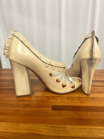 Tory Burch Feather Yuma Heels size 7.5