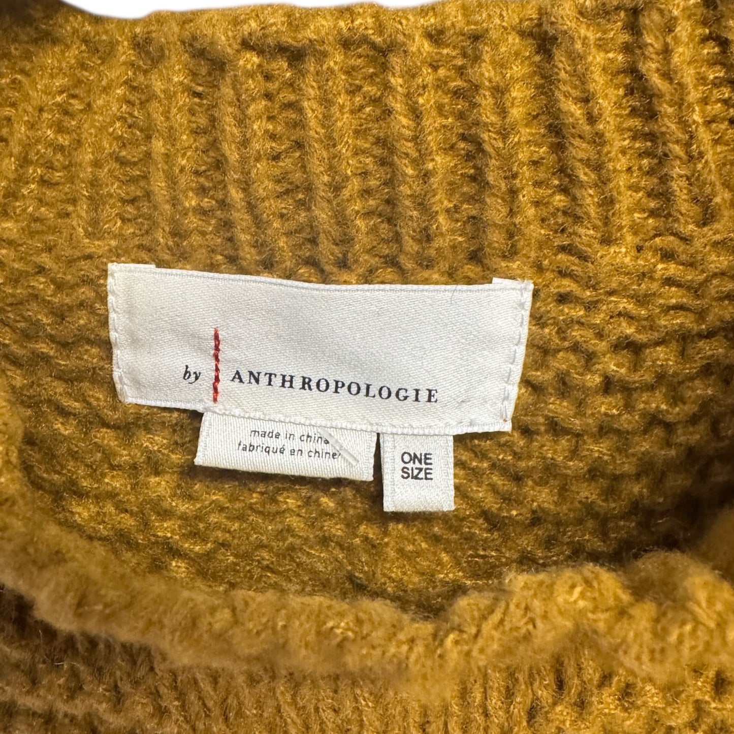 Anthropologie Sweater Vest in Mustard/Brown, one size