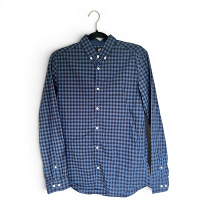 Vintage H&M Button Up Blue and Black Check Men’s Shirt, Size L