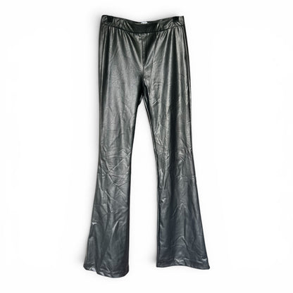 Rewash Faux Leather Pull-On Style Bootcut Black Pants, Size M