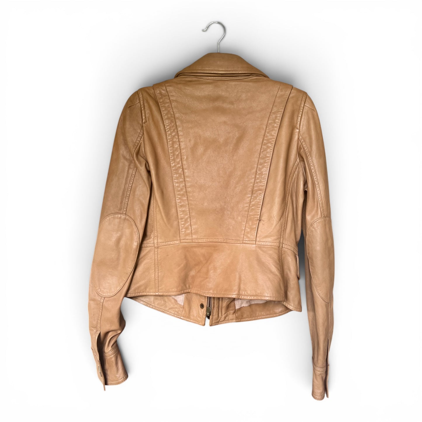 Loft Genuine Leather Tan Jacket, Size 6