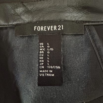 Forever 21 Faux Leather | Vegan Leather | Black Mini Skirt, Size Large