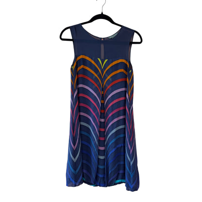 Armani Exchange Navy Blue and Rainbow Tank Mini Dress, size p0