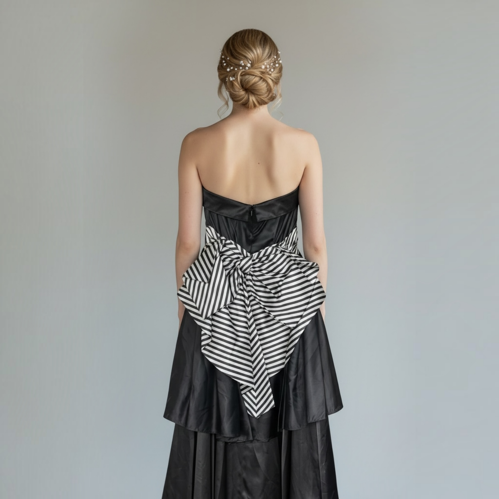 jessica mcclintock black and white dress Vtg Y2K Jessica McClintock Black