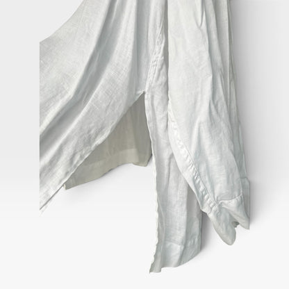 DKNY Pure 100% Linen White Button-Up Shirt, Size XXL