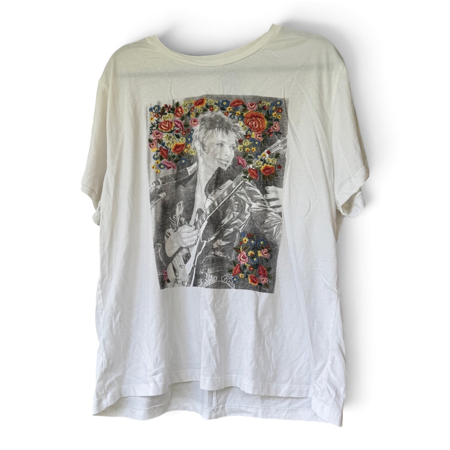 David Bowie Embroidered Tshirt | Lucky Brand | Women’s Size XL