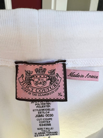 Vintage Juicy Couture White Velour Lounge Pants, EUC, Size XL