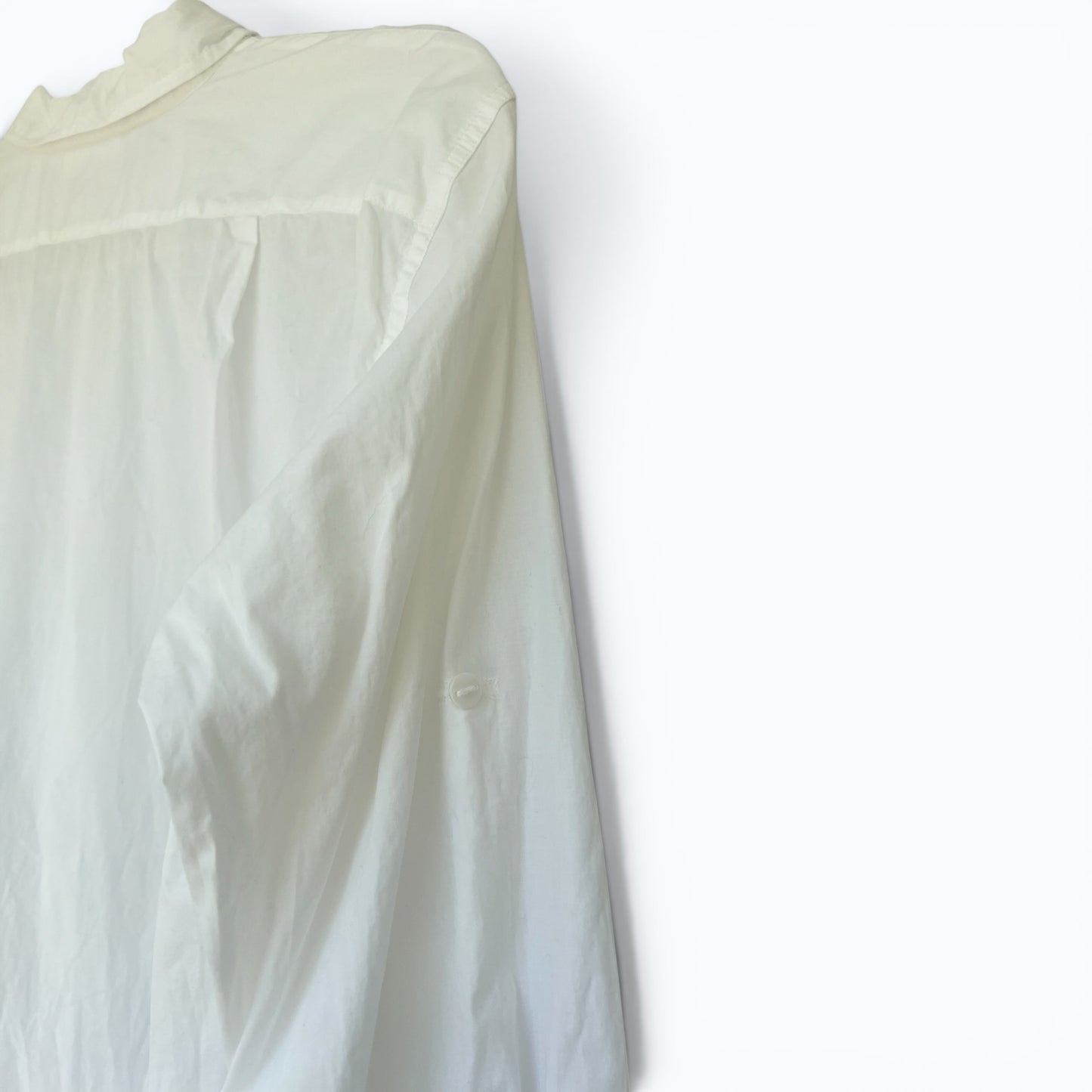 Pure DKNY White Tunic Button Up Vintage Blouse Top, Size Large