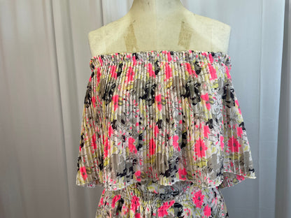 Parker Strapless Ruffle Mini Dress, size large