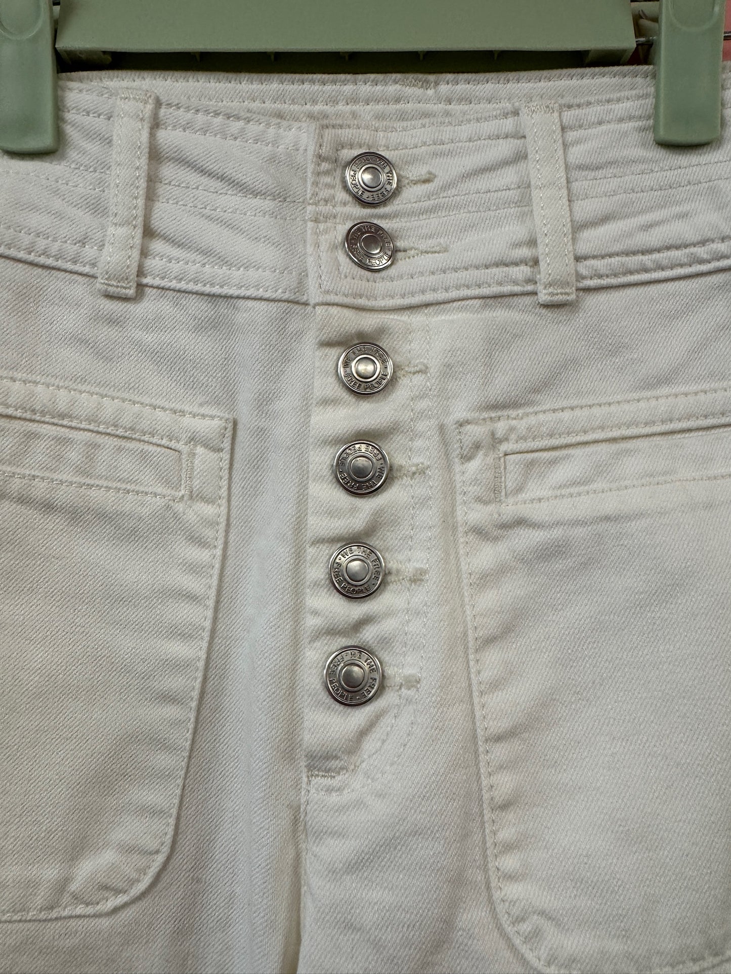 NWT Free People White Wide Leg Pants, size 24