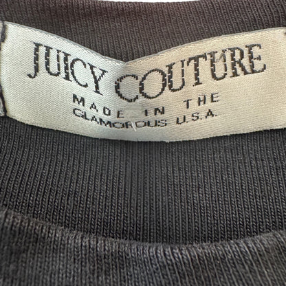 Early Juicy Couture Vintage 90s Made in USA Black Top Pre-Y2K Rare, size xs/s