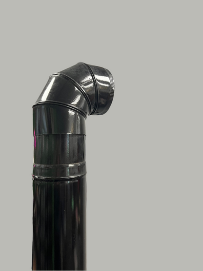 Black Mid Century Modern Cone Fireplace