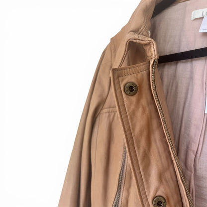 Loft Genuine Leather Tan Jacket, Size 6
