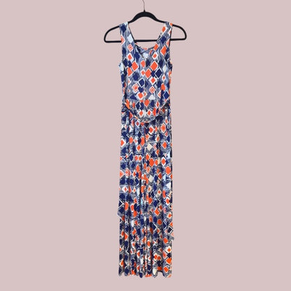 Vintage 60’s Mod Print Wide Leg Jumpsuit, size m