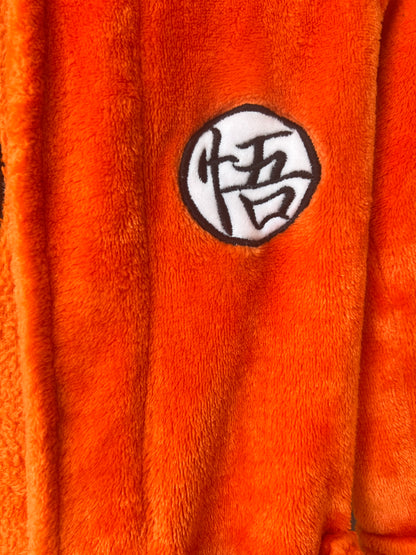 Dragon Ball Z Orange Fuzzy Children’s Bathrobe, Kids Size XS/S