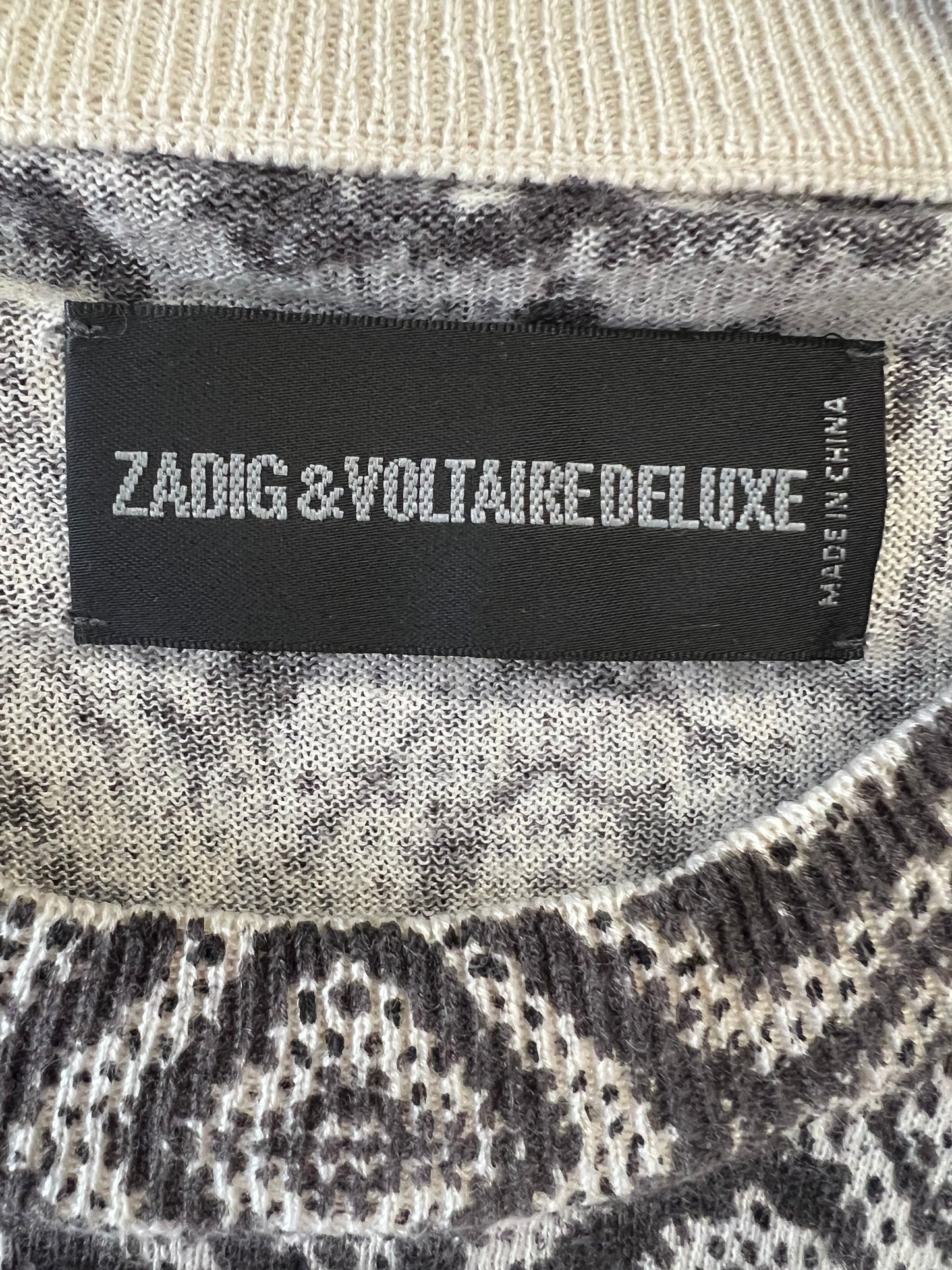 Zadig & Voltaire Deluxe Silk/Cashmere Sweater Dress, size m