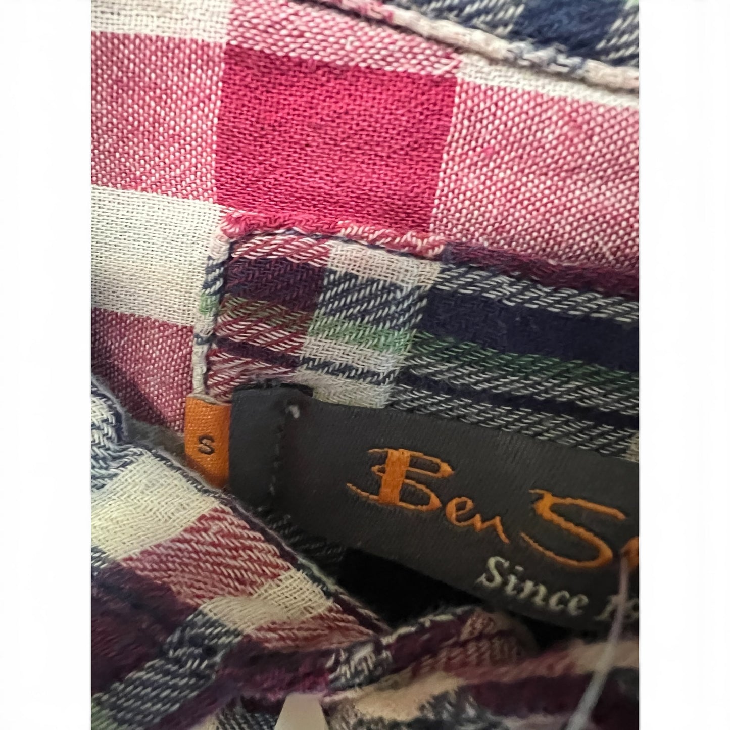 Vintage Y2K Ben Sherman Plaid Button Up Flannel Shirt, size s