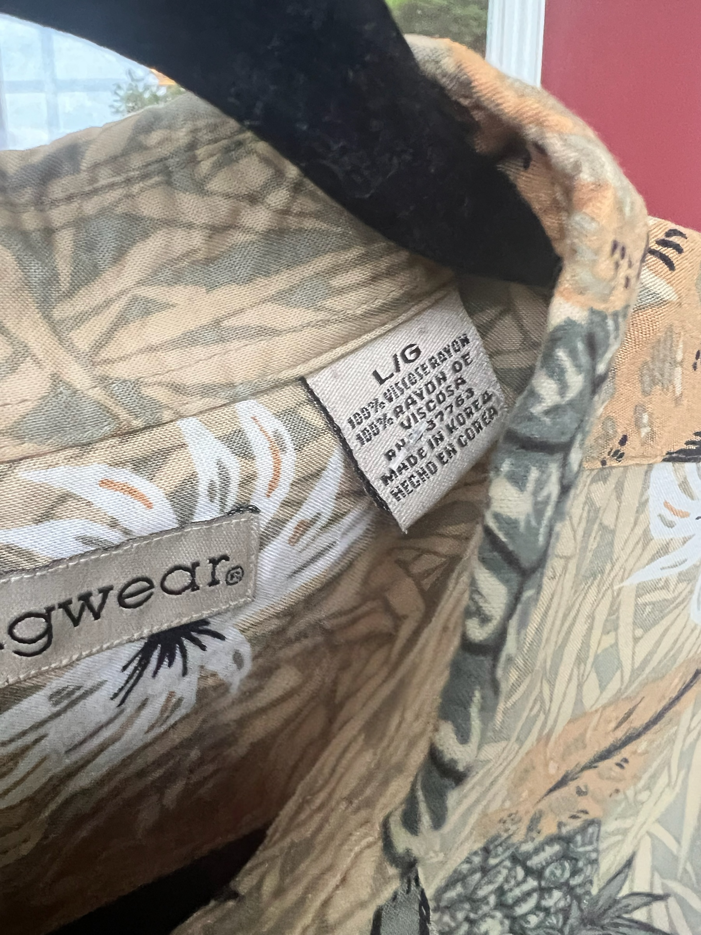 Vintage 90s Hawaiian Pineapple Pattern Aloha Men’s Shirt, Size L