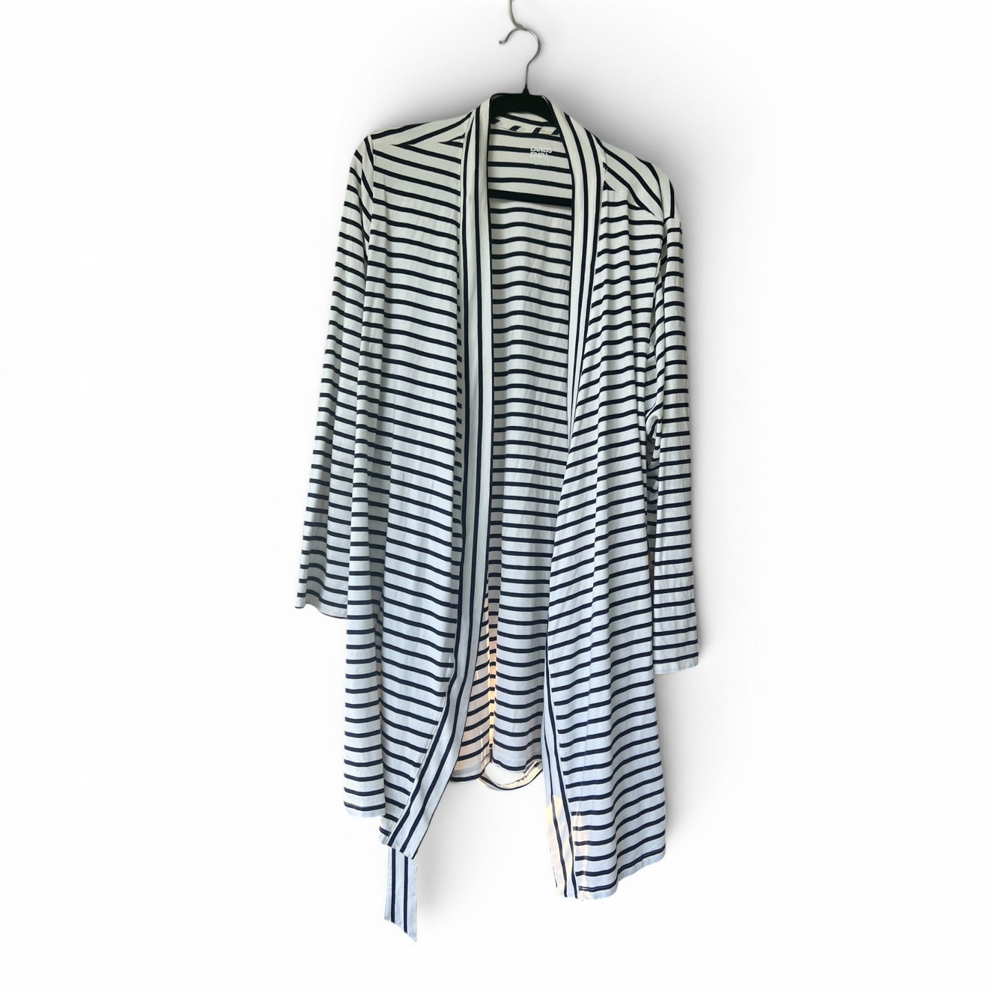Lands End Black and White Striped EUC, Size L/XL