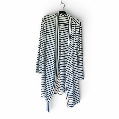 Lands End Black and White Striped EUC, Size L/XL