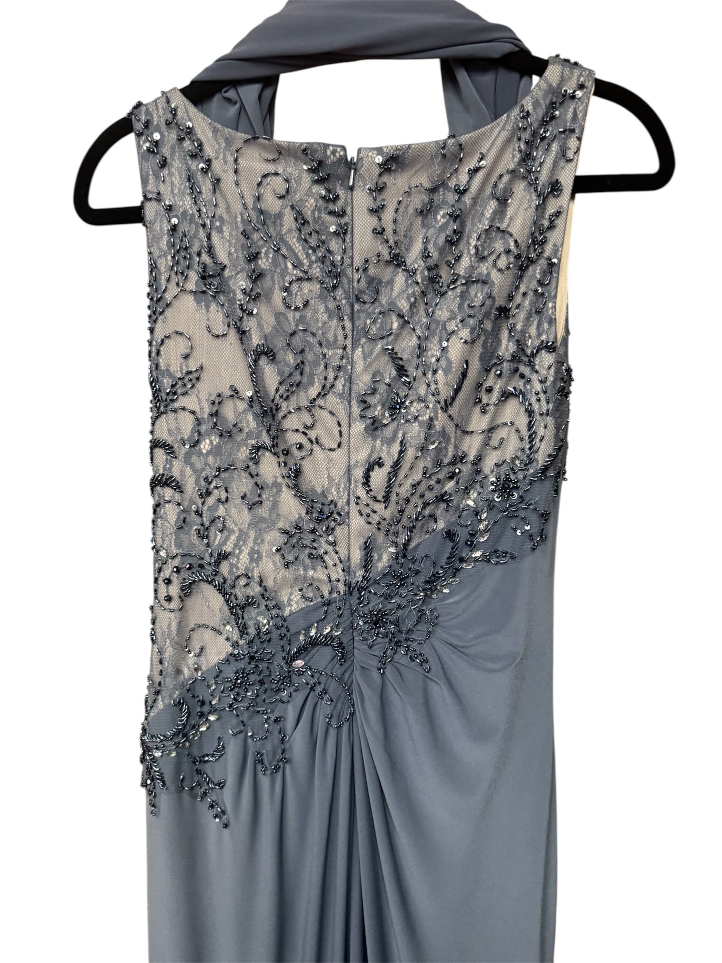 Montage by Mon Cheri Silver/Grey Long Gown, size 8