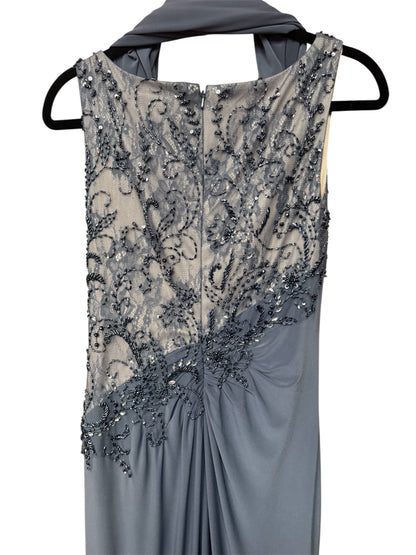 Montage by Mon Cheri Silver/Grey Long Gown, size 8