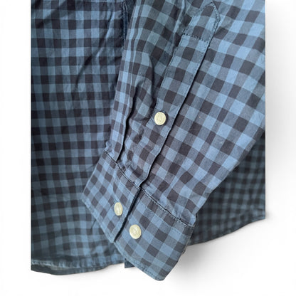 Vintage H&M Button Up Blue and Black Check Men’s Shirt, Size L