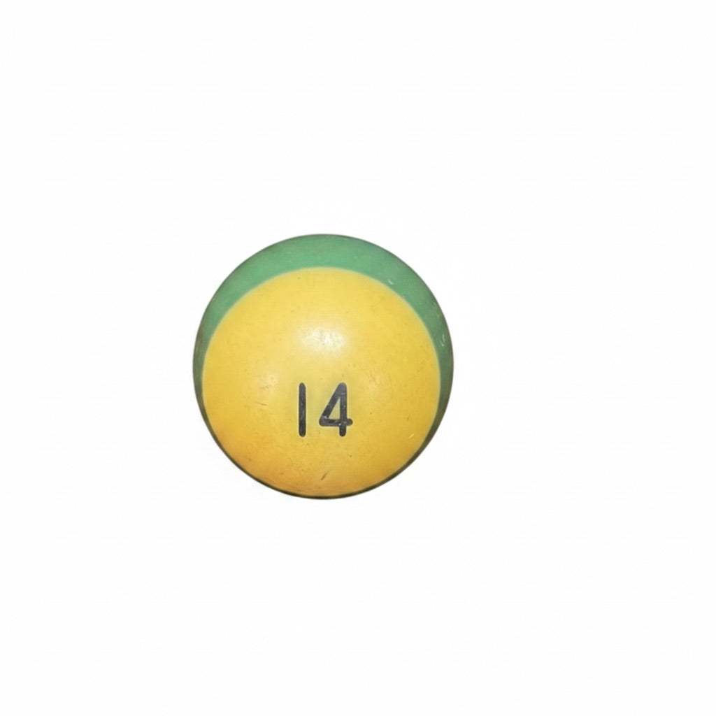 Lucky Vintage Billiard Ball With Clear Lucite Display Stand (Single)