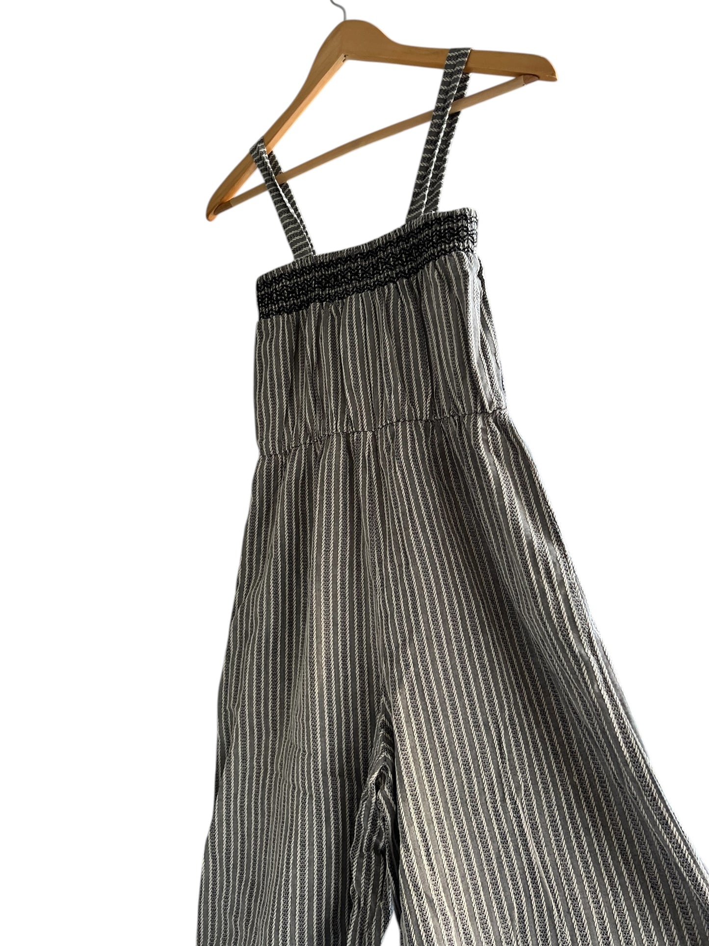Universal Thread Gray/White Striped Jumpsuit, size xs