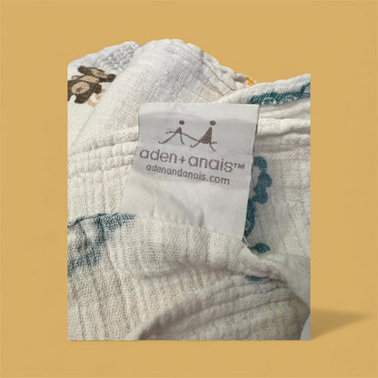 Three Aden & Anais Muslin Swaddle Baby Blankets