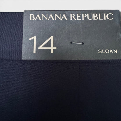 NWT Banana Republic Navy Blue Sloan Pants, Dress Trousers, Size 14